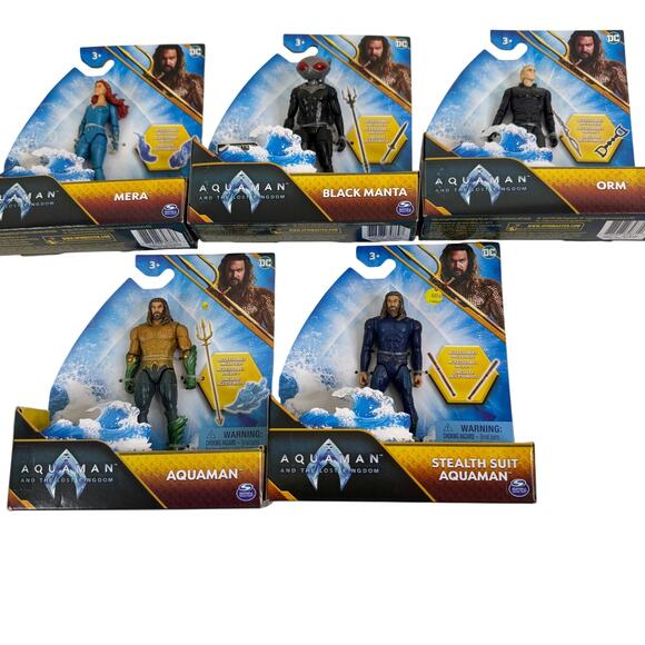 DC Aquaman vs Black Manta Battle Set w/ Submarine & 5 Figures Lot Mera Orm - Picture 2 of 9